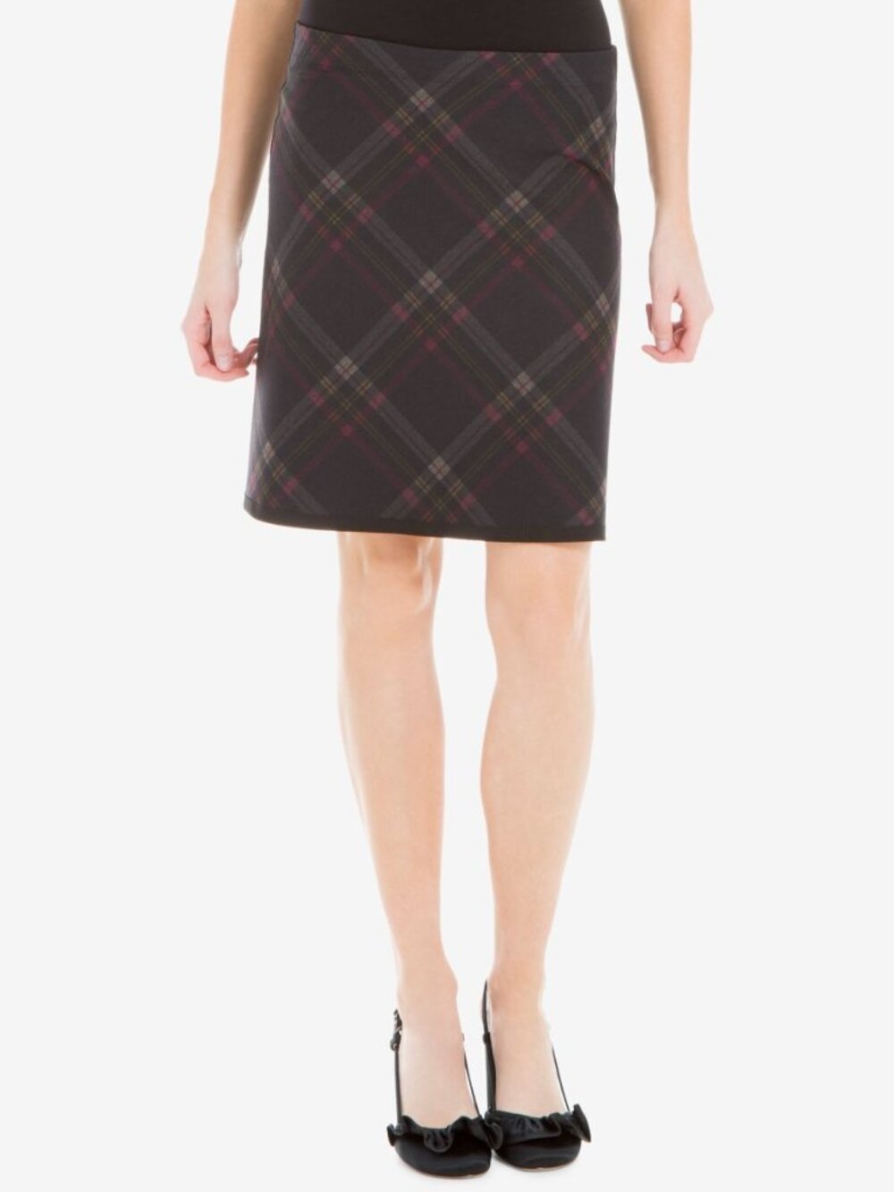 Max Studio Womens London Diamond Print Skirt